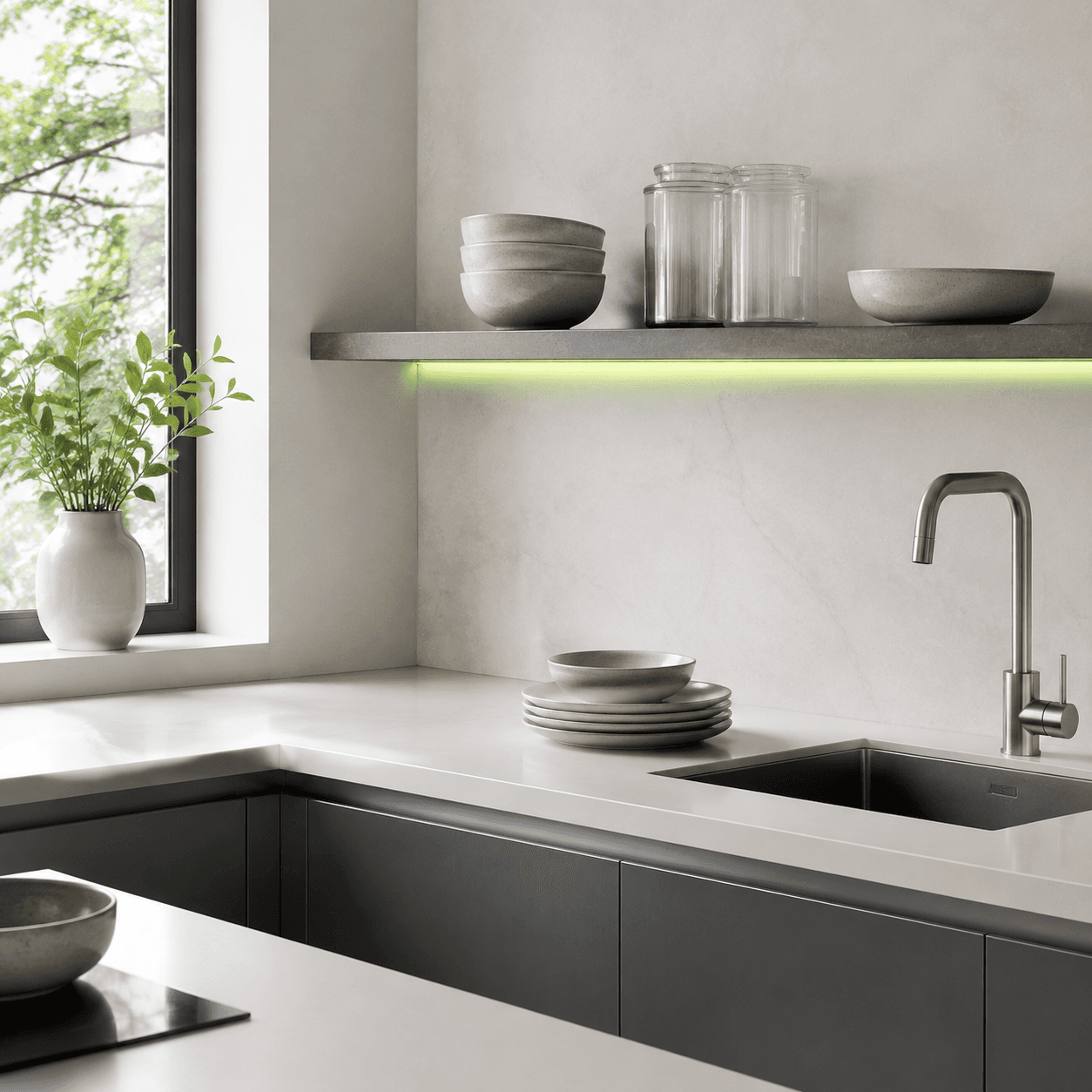 Opal Counter modern kitchen mood